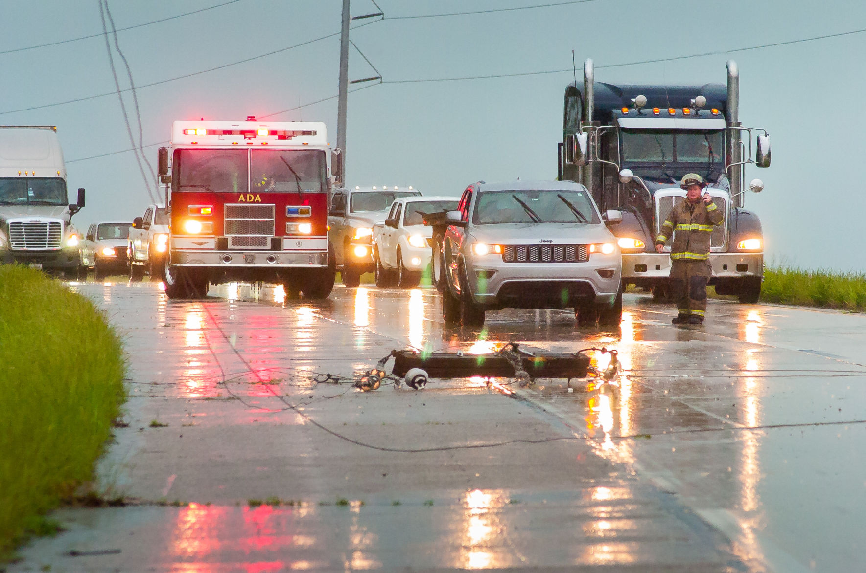 Roadway blocked